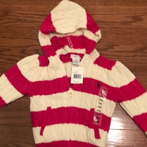 Infant Ralph Lauren zip up knit sweater size 24M